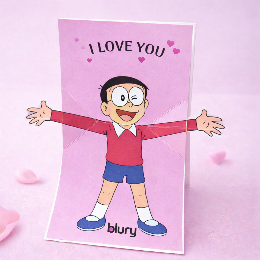 Cute Shinchan Love Necklace Combo with Romantic Card & Gift Box